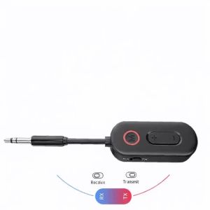 KEBIDU | KEBIDU Bluetooth 6.0 Audio Reciever Transmitter 3.5MM AUX Hifi Stereo Music Wireless Adapter 2 In 1 Adapter for TV Cars Flights