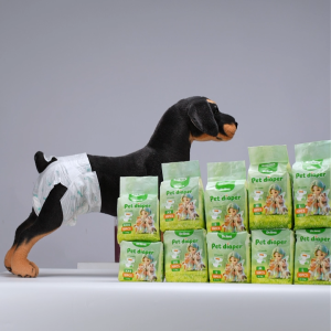 Dr.lina Female Pet Diaper 10Pcs Disposable Dog Diapers for Female Dogs Cat Physiological Period Sanitary Pads Anti‑Leak Breathable Pet Nappy for Dog Cat Incontinence Heat Period XXS‑XL