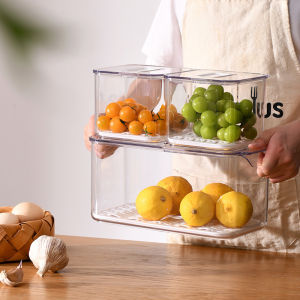 Refrigerator Drainable Transparent Storage Boxes Set
