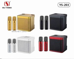 YS-203 Family KTV Speaker Set Wireless Bluetooth Karaoke Sound System with Integrated Microphone for Singing And Music Playing