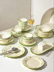 MODERN SWEETHOME | Chrysanthemum Underglaze Colored Dinnerware Bowls