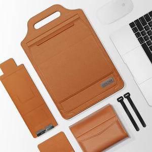 Multipurpose Laptop Sleeve for MacBook Air 13 Case M1 M2 M3 M4 M5 Pro 14 16 15 in PU Case Mouse Pad with Bracket Laptop Bag