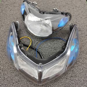 REFLEKTOR REFEKTOR LAMPU DEPAN MIO SMILE CUSTOM BIRU SMOKE PLUS LAMPU SEN SET MIO SMILE CUSTOM BIRU SMOKE