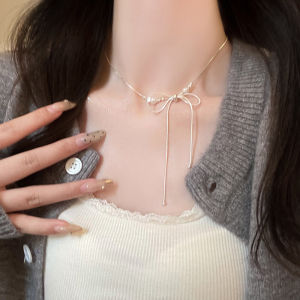 Elegant Butterfly Knot Necklace Womens Fashion Jewelry Lockbone Chain Super Fairy New Design Sensation Matching Skirt Accessory