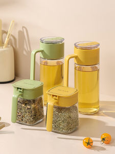 High Aesthetic Value Glass Seasoning Jar Set Kitchen Storage Containers Oil Bottle Home Use Premium Quality Bear Valley Group