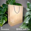 (Isi 12pcs) Paper bag polos R7 20x10x25 tas kertas coklat / paper bag murah polos. 