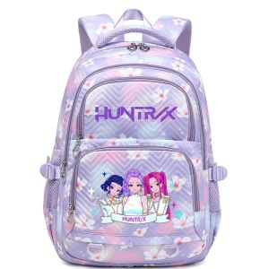 2026New KPop Demon Hunters Starry Sky Backpack Large Capacity Student Load Reduction Backpack