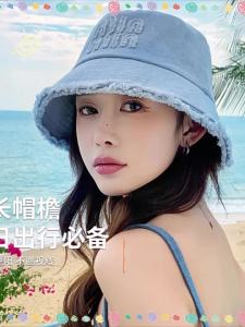 JIFANPAUL | Mũ Visor Mô Phỏng Thời Trang Hàn Quốc Cổ Điển Viền Đen Bụi Thoáng Mát Mùa Hè