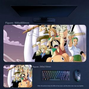 Bandai | Animation ONE PIECE Series Leather Mouse Pad Luffy Zoro High Definition Printing Large Size Leather Table Mat Office Mouse Pad
