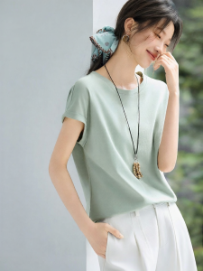 MOHANYIMEI | Breathable Slimming Loose Casual Small Cap Sleeve T-shirt