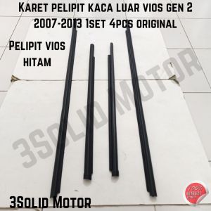 KARET PELIPIT KACA LUAR VIOS GEN 2 2007-2013 1SET 4PCS ORIGINAL
