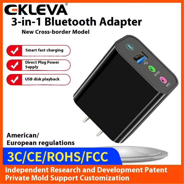Ekleva 3-in-1 âm thanh Bluetooth Adapter loại USB C sạc PD Bộ chuyển ...