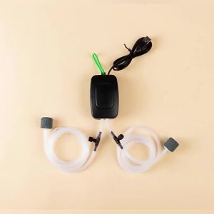OUHOE | Aquarium USB Air Pump Adjustable Air Flow Quiet Portable Mini Fish Tank Air Compressor for Home Small Aquarium Tanks