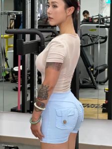 SKINOFSKIN | Quick Drying Tight Skinny Elastic High Waist Butt Lifting Sports Shorts