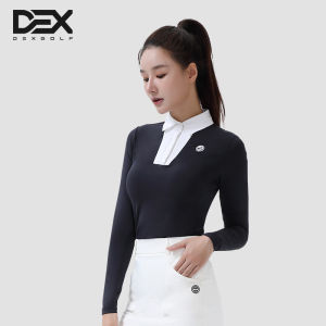DexGolf Womens Long Sleeve Golf T-Shirt Spring Summer Fashion Casual Sport Thin POLO Shirt Elastic Lightweight Top