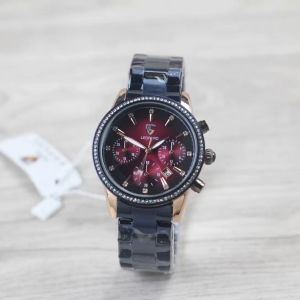 Jam Tangan Wanita Leopard K151: Tali Rantai Bulat Tanggal Aktif Chronograp Off Analog Original