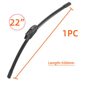 YONGRUN 1PC Car Windshield Front Wiper J/U Hook Universal13"14"15"16"17"18"19"20"21"22"23"24"25"26"28"Boneless Rubber Wiper Blad