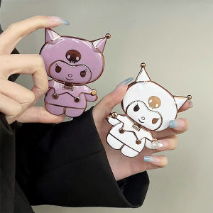 Sanrio Hello Kitty Kuromi Cute  Mobile Phone Holder Stand IPhone IPad Tablet Holder Universal Cell Phone Stand Built in mirror