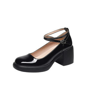 French Style Mary Jane Cross Straps Wide Foot Friendly Women Shoes