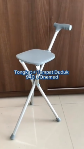 Tongkat + Tempat Duduk OneMed Alat Bantu Jalan Lansia
