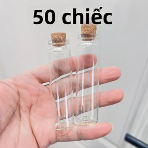 50 Chiếc 11x22x80mm 20Ml Thủy Tinh Ống Nghiệm Lọ Có Nút Chai Chặn Thân Thiện Với Môi Trường Mini Hộp Đựng Thủ Công Bảo Quản Tự Làm Quà Tặng