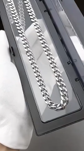 Stainless Steel Chain Necklace Long Hip Hop Necklace for Women Men Fashion Jewelry Accessories for Christmas Gift