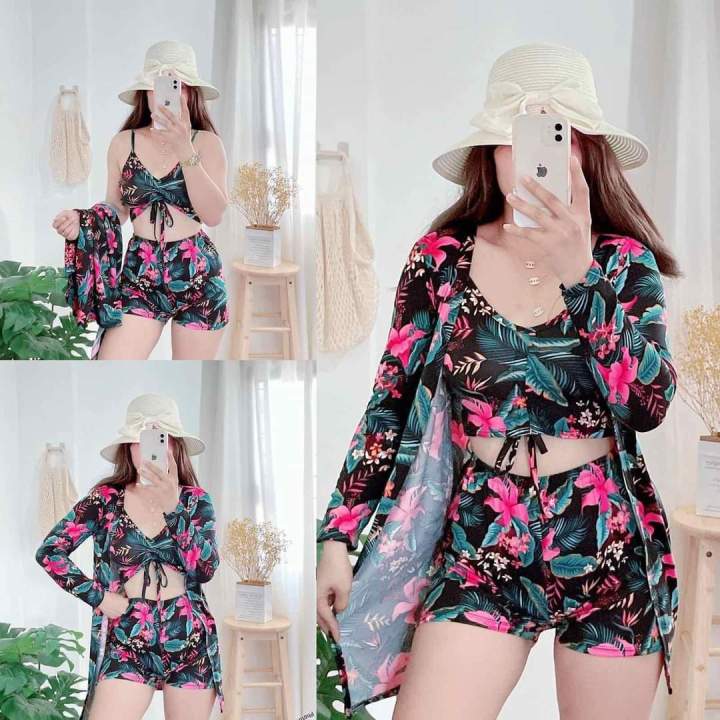 Twoway Kimono Floral 3in1 Swimwear Lazada PH