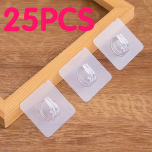 5-30Pcs Transparent Wall-Mounted Hooks Self-Adhesive Door And Wall Hooks Hooks Heavy Duty Rack Kitchen Bathroom Organizer