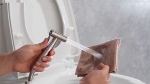 304 Stainless Steel High Pressure Bidet Sprayer Toilet Cleaning Spray Gun Set