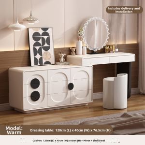 Real Wood Dressing Table with Drawer Organizer Small