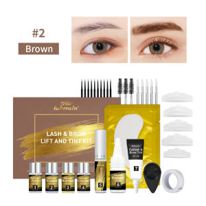 Lakerain Lash & Brow Lift and Tint Kit Professional Eyelash Perm Brow Dye Long Lasting Salon Home Use Eye Makeup