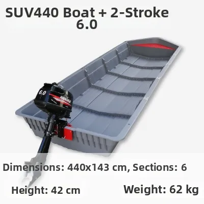 Portable SUV Foldable Plastic Boat Combination Fishing Boat Assembly Detachable Watercraft Light Weight Inflatable Kayak