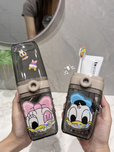Portable Travel Toothbrush Set Cute Cartoon Childrens Brushing Cup Couples Dental Cups Storage Pair of Travel Hygiene Tools