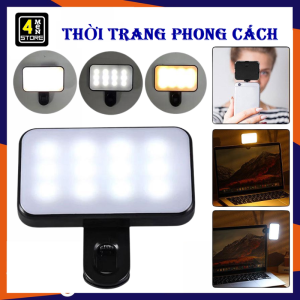 èn LED Kẹp Điện Thoại  Đèn Selfie Mini 3 Chế Độ Dạng Kẹp Trợ Sáng Chụp Ảnh Quay Video Chuyên Nghiệp - Đèn Led Sefie Phụ Kiện Trợ Sáng Chụp Hình Dùng Pin Sạc Cao Cấp - Gương Kẹp Điện Thoại