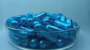 1000pcs Size 0 Pearl Light Blue Capsule OSPA Empty Capsule Gelatin