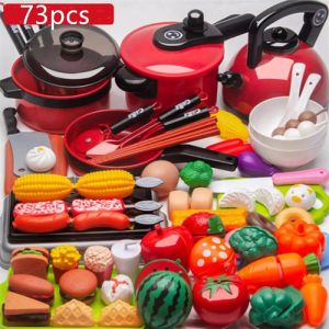 FUNToy 51/61/73 Buah Mainan Dapur Anak Perlengkapan Dapur Memasak Mainan Dapur Memasak Mainan Cooking Set Anak Mainan Kitchen Set Simulasi Mainan