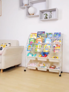 API ชั้นวางของ ชั้นวางหนังสือ 6/5/3ชั้น ชั้นหนังสือ มีล้อ การเสริมแรง แข็งแรงมากไม่ล้ม ติดตั้งง่าย ความจุสูง ขนาดใหญ่