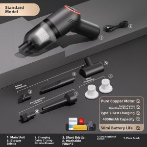 HELLOLEIBOO | Wireless Handheld Vacuum Cleaner High Suction Power Gap Cleaning Home开荒 Window Desktop Dust-Free Environment