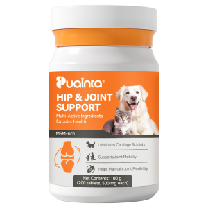 PUAINTA Hip & Joint Supplement for Dogs and Cats Cartilage Repair Relieves Swelling Joint Pain