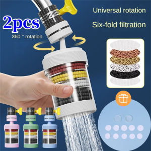 GHVACZS 2 chiếc máy lọc nước vòi lọc xoay 360 ° hộ gia đình 6 lớp phụ kiện nhà bếp vòi lọc nước phổ thông