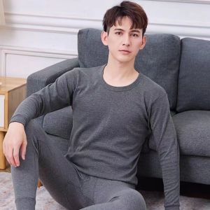 Thermal Top for Men Heattech for Men Plush Thermal Underwear Set Clothes Velvet Slim Fit Long Sleeve