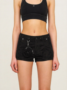 SMFK | Outdoor Work Low Waist Baggy Retro Black Slimming Shorts