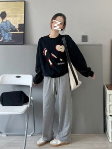 Áo Nỉ Cổ Tròn Cạp Cao Đa Năng Sumui150 Cho Nữ Mùa Thu Đông Ngắn Phong Cách Hàn Quốc Trẻ Trung Đại Học Cỡ Nhỏ