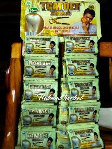 kapsul tcatoet emas obat ampuh sakit gigi sakit kepala demam gusi bengkak  1 box isi 40 kapsul
