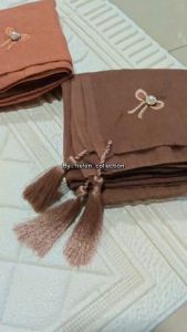 Hijab Segi Empat Paris Premium Coquette Bordir Pita // Jilbab Tassel Coquette