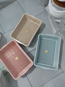 Combo 10 chiếc rổ trung chữ nhật hoa kt 33.5 x 22.5 x 7.8 cm hàng cao cấp việt nhật