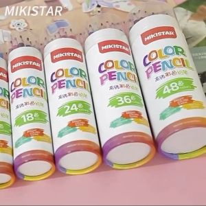 MIKISTAR® ✏️HB พร้อมส่ง รุ่นใหม่ สีสดกว่าเดิม 12 สี 18 สี 24 สี 36 สี 48 สี แบบแท่งยาว ดินสอสี