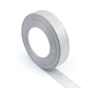 25 Yards 6-50mm Gold Silver Color Glitter Satin Ribbon Crafts For Wedding Decorative DIY Organza Onions Ribbons Bow Wrapping
