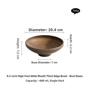 YOGEHOME | Elegant Gilt-glazed Ceramic Elevated Bowl
