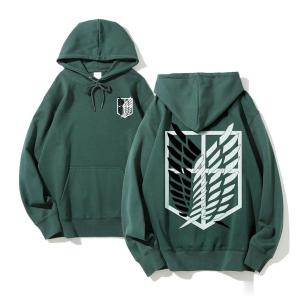 Bandai | Attack on Titan Hoodie Anime Sweatshirt Cosplay Men Women Casual Cotton Streetwear 2026 Winter Fashion Hooded Jacket Pullover